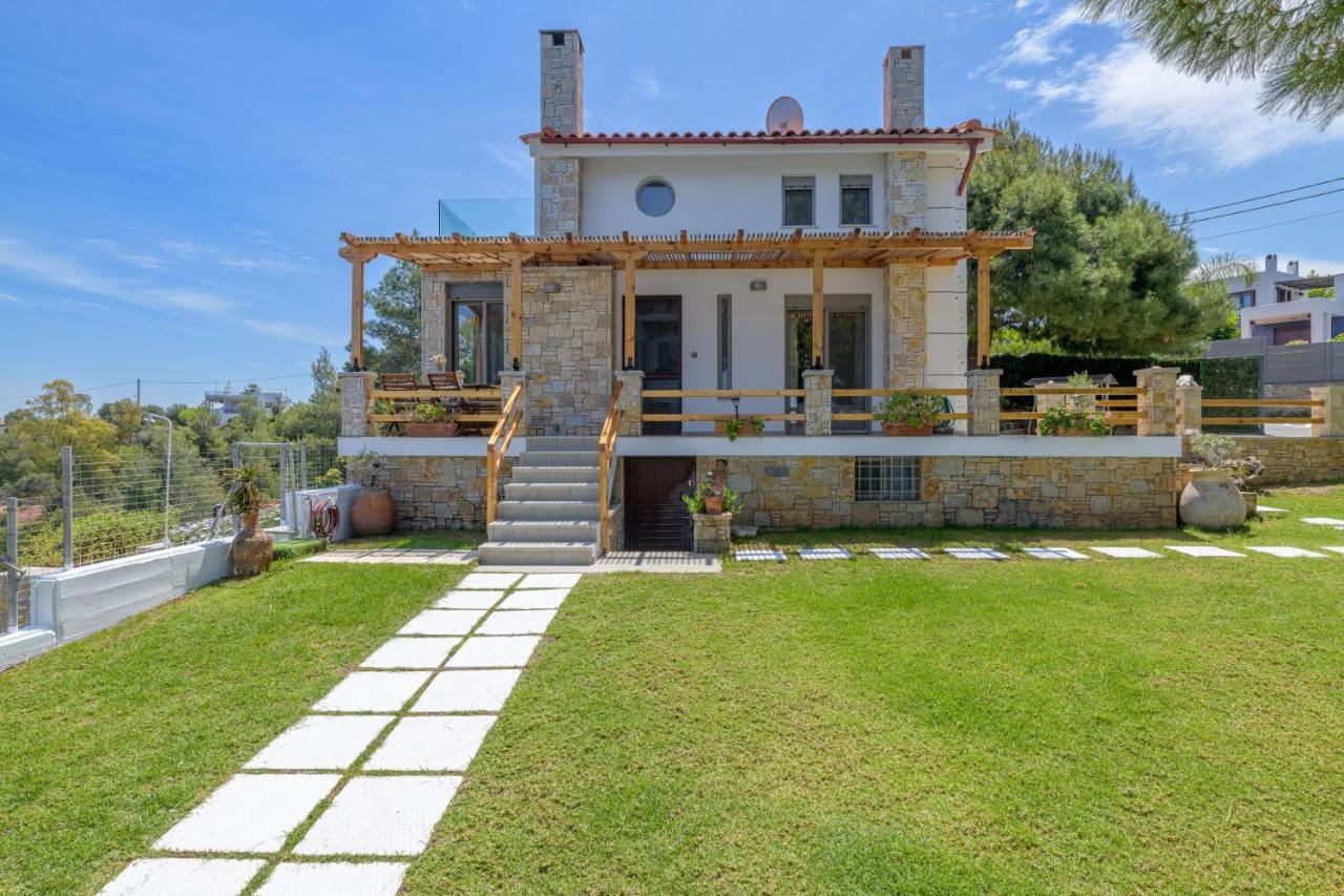 Crystal Beach Villa Chalkís Exterior foto